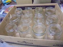 Group of 12 Glass Quart Canning Jars
