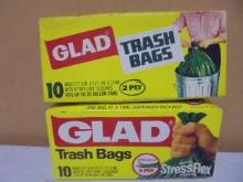 (2)10 Count Brand New Glad 30 Gallon Trash Bags