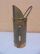 Vintage Copper and Brass Fireplace Match Holder w/Side Striker