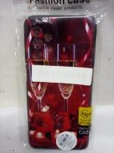 wine glass and rose hard phone case