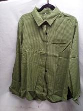 Green Long sleeved stripped shirt, Size XL