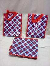 Qty. 3 Insulated Flat Bottom Tote Bags