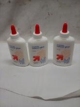 Washable School Glue Qty. 3 bottles 4 FL Oz Each