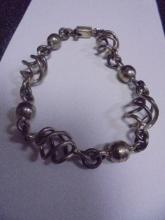 Ornate Ladies Sterling Silver Bracelet