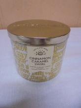 Bath & Body Works Cinnamon Carmel Swirl 3 Wick Jar Candle