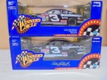 (2) 1:24 Scale Dale Earnhardt Die Cast Limited Edition Cars