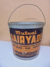 Vintage Mutual Dairyade Galvinized Metal Pail