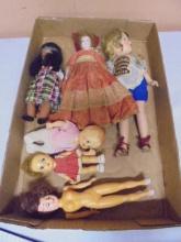 6pc Group of Assorted Vintage Dolls