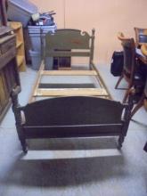 Antique Solid Wood Twin Size Bed