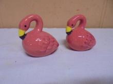 Set o Pink Flamingo Salt & Pepper Shakers