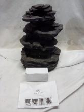 Pure Garden Tabletop Rock Fountain w/ LED Lights.