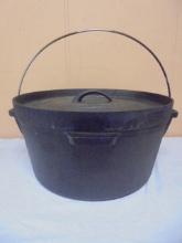 Large Outdoor Gourmet Cast Iron Dutch Oven w/ Lid