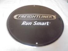 Round Embossed Metal Freightliner Sign