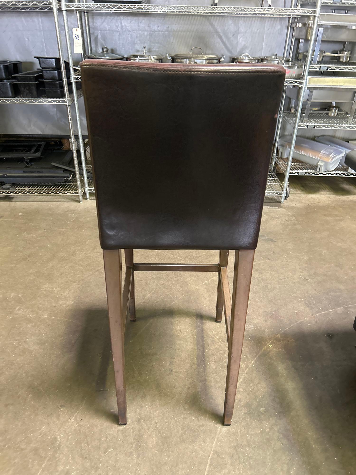 Faux Leather Bar Stools