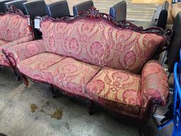 70 in. Victorian Style Upholstered Couch