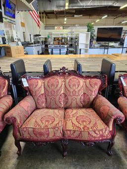 50 in. Victorian Style Upholstered Love Seat
