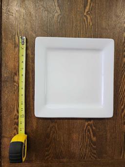 12 in. Square Rimmed Plates