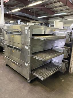 XLT Mdl. 3870 Triple Stack Gas Conveyor Pizza Oven