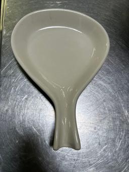 New - 12 oz. White Ceramic Fry Pan Servers