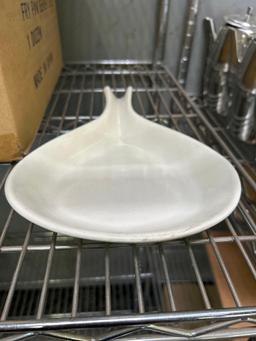 New - 12 oz. White Ceramic Fry Pan Servers