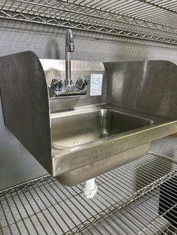 17 in. x 15 in. Stainless Steel Hand Sink with Splash Guards
