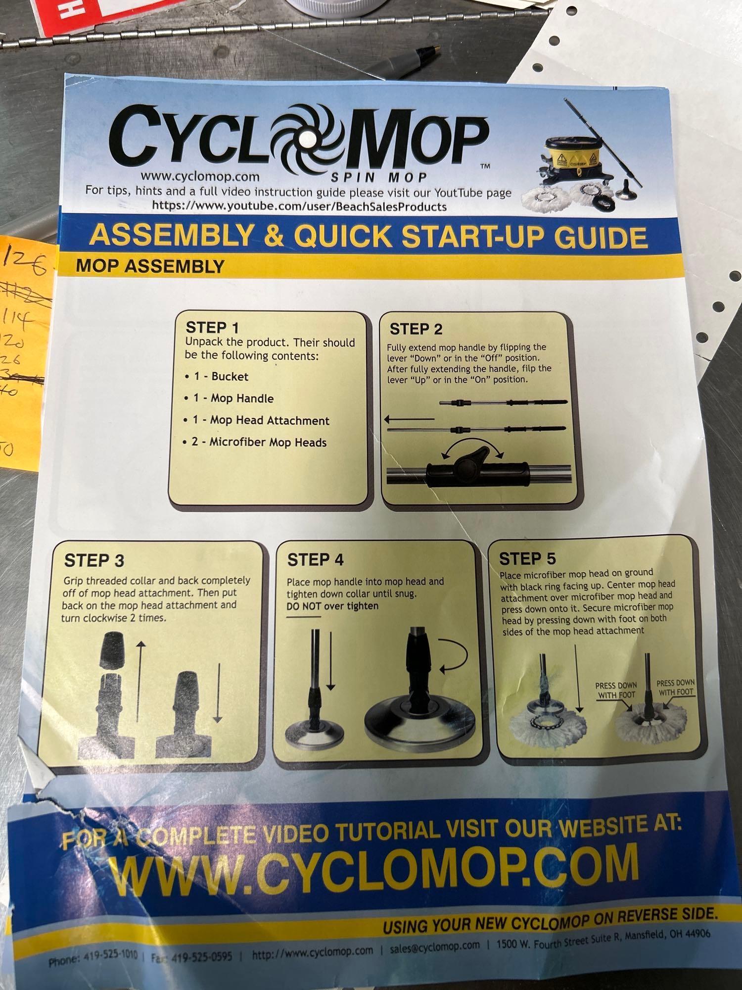 New CycloMop Mdl. CM500D Spin Mop