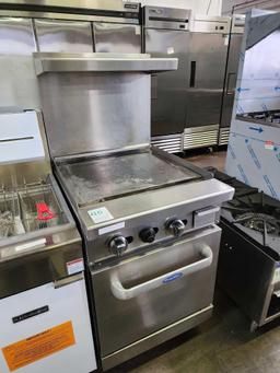 CookRite 24 in. Gas Griddle with Oven and Overshelf