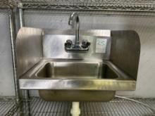 17 in. x 15 in. Stainless Steel Hand Sink with Splash Guards