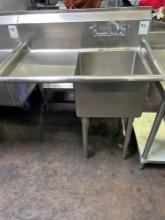 Stainless Steel Prep Sink with Left Side Drain Board