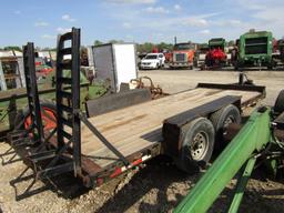 16FT PINALE HITCH FLATBED TRAILER