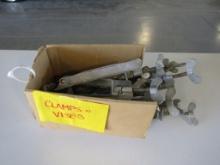 BOX OF CLAMPS & VISES