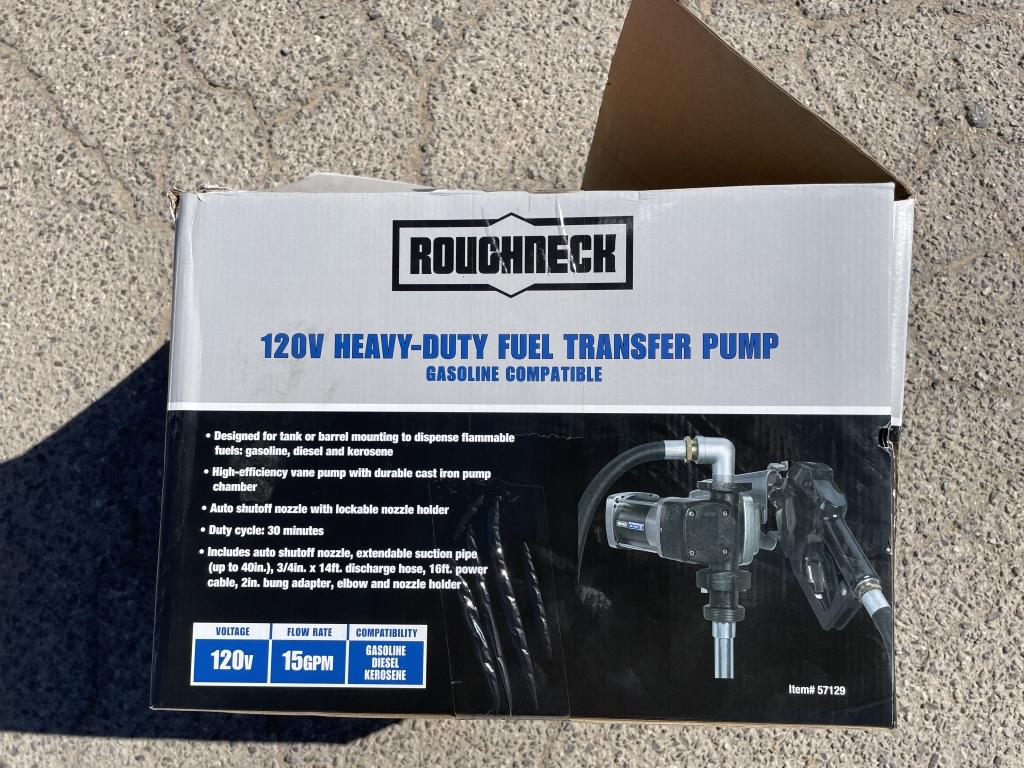 Roughneck 120V Fuel Transfer Pump in Box -C