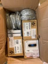 BOX LOT OF ASSORTED ELECTRONIC SUPPLIES