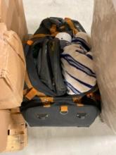 USED HOCKEY BAG WITH ASSORTED ITEMS