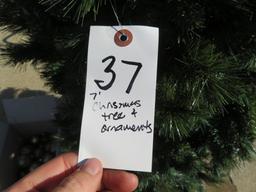 7' Christmas Tree & ornaments