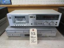 Sony DVD/VHS Player, Technics Cassette player