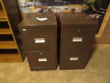 (2) Metal file cabinets