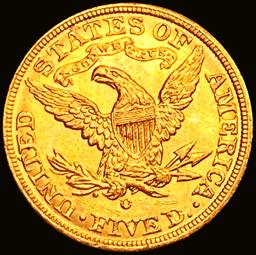 1893-O $5 Gold Half Eagle CHOICE BU
