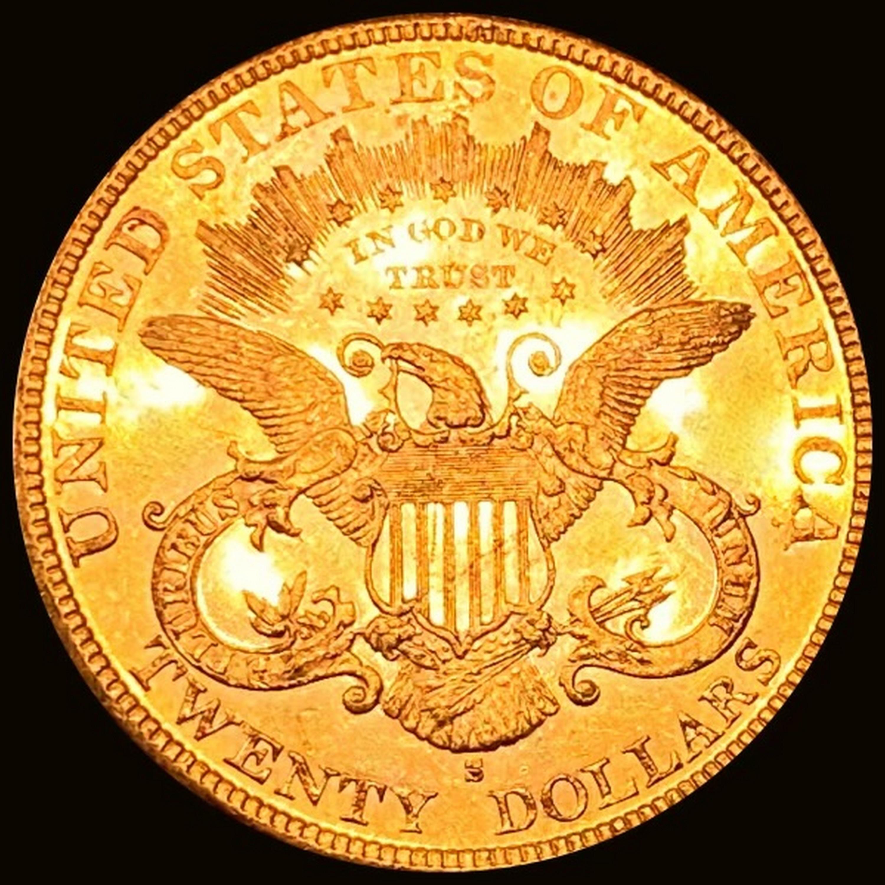 1877-S $20 Gold Double Eagle CHOICE BU PL