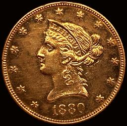 1880-O $10 Gold Eagle CHOICE BU+ PL