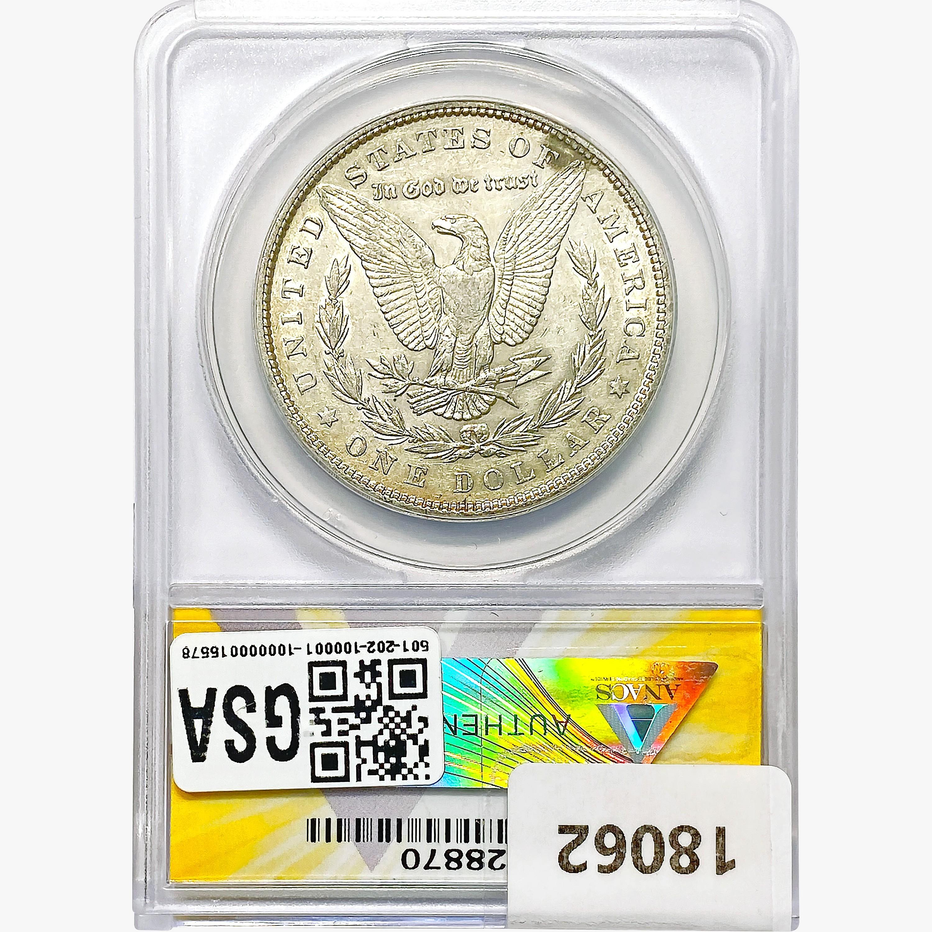 1878 Morgan Silver Dollar ANACS AU50 REV 79