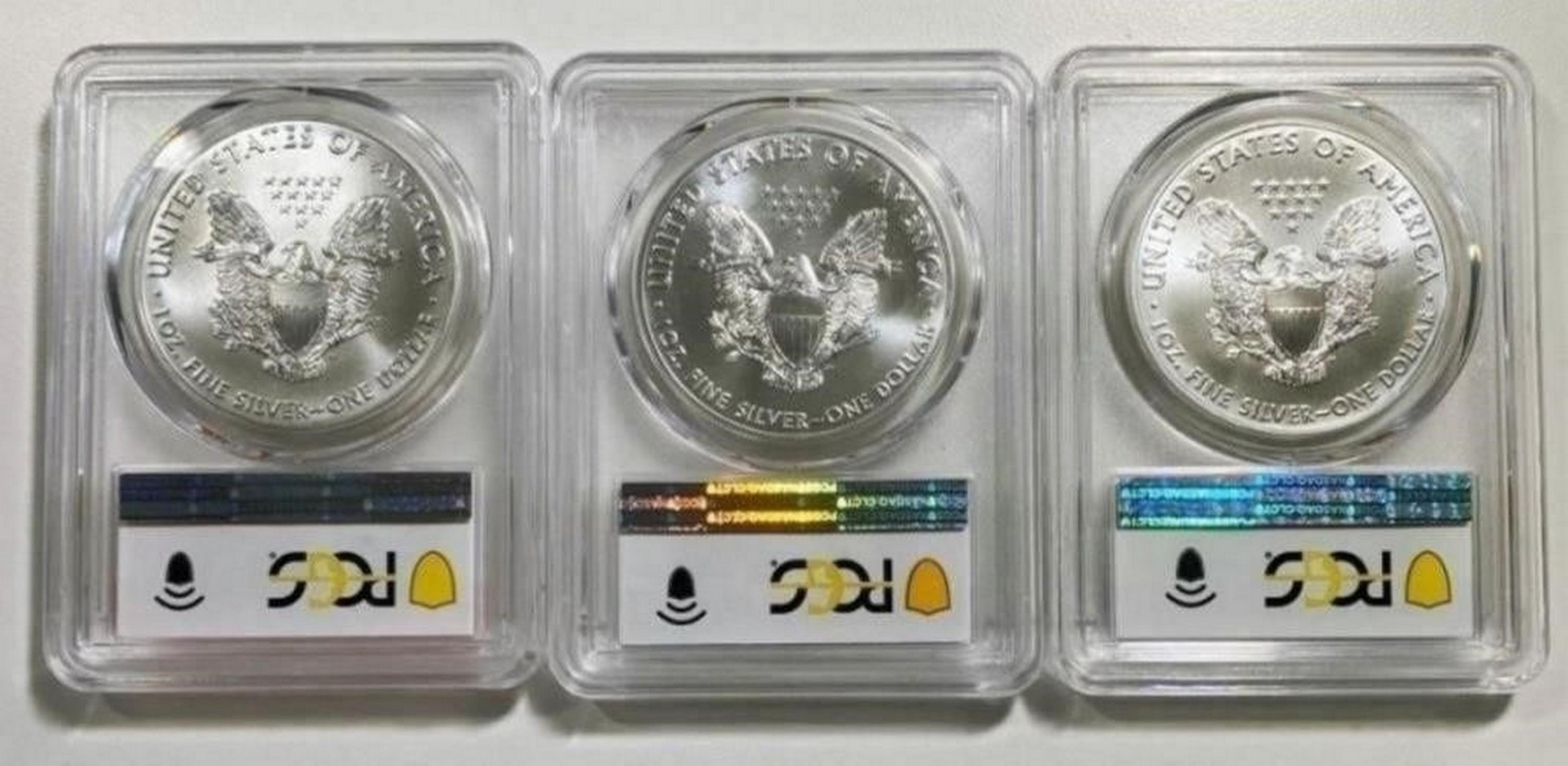 2020-P/S/W 3 Coin American Silver Eagle Set PCGS