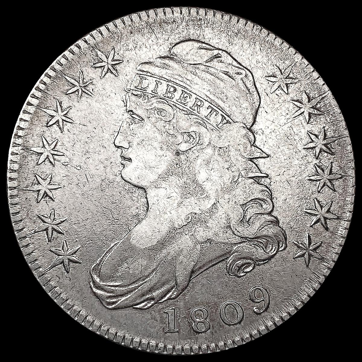 1809 Capped Bust Half Dollar NEARLY UNCIRCULATED