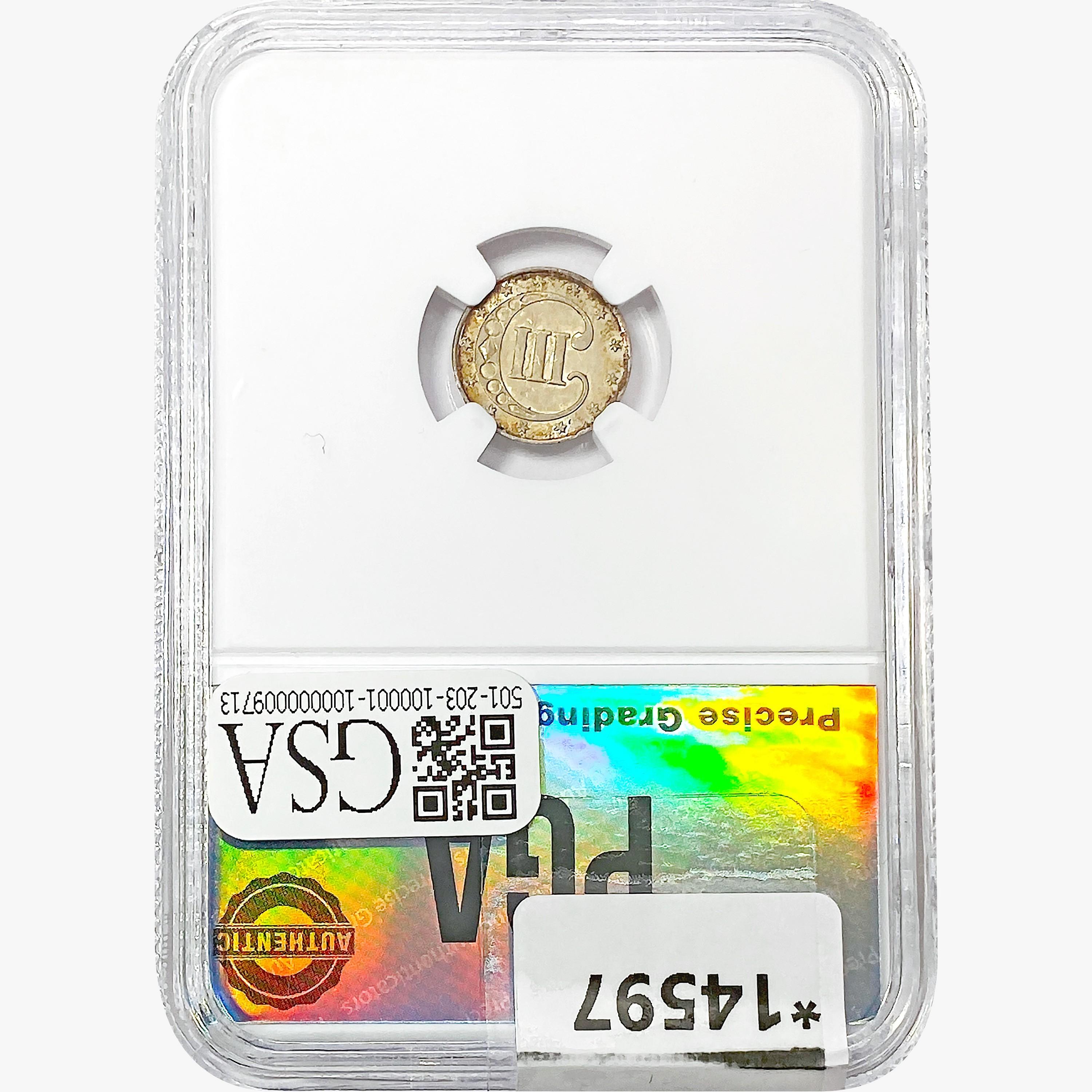 1851 Silver Three Cent PGA MS61
