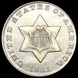 1851 Silver Three Cent UNCIRCULATED