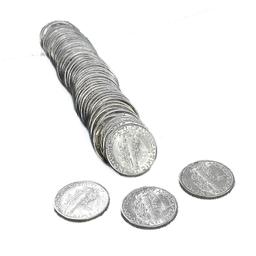 1942 Mercury Silver Dimes Roll (20 Coins)