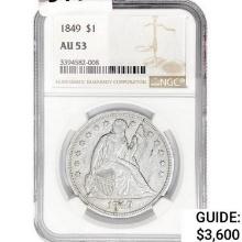 1849 Seated Liberty Dollar NGC AU53