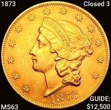 1873 Closed 3 $20 Gold Double Eagle CHOICE BU