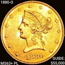 1880-O $10 Gold Eagle CHOICE BU+ PL
