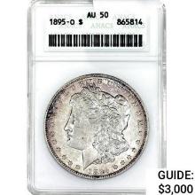 1895-O Morgan Silver Dollar ANACS AU50